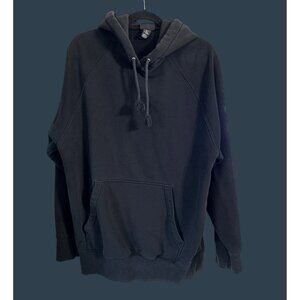 H&M Black Oversized Hoodie Sweatshirt With Drawstring Hood & Kangaroo Pocket